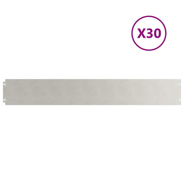 Vidaxl graskanten 30 st 15x103 cm roestvrij staal