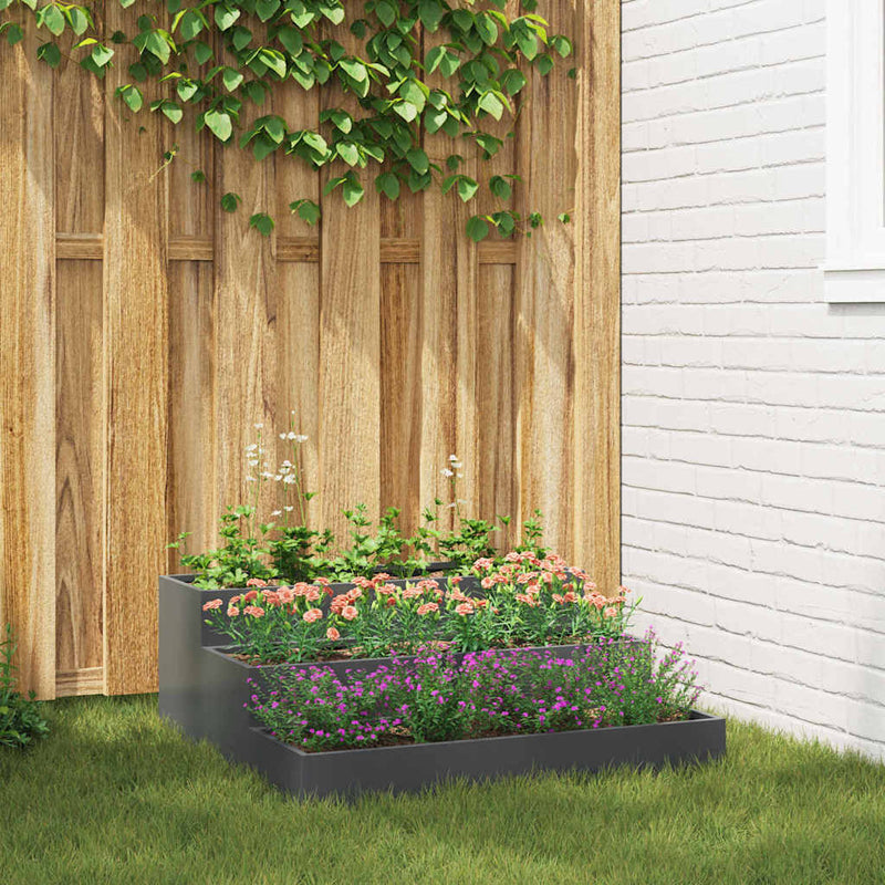 Load image into Gallery viewer, Vidaxl tuin bloempot antraciet 90 x 90 x 35 cm koudgewalst staal
