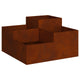 Vidaxl tuin bloempot roestig 80 x 80 x 48 cm cortenstaal