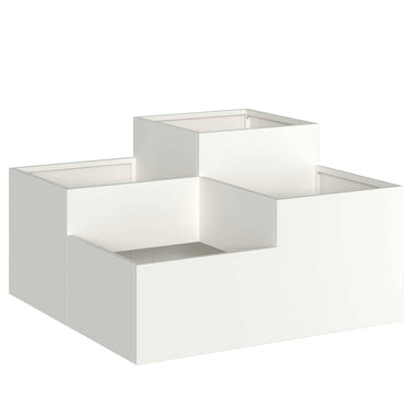 Vidaxl tuin bloempot wit 100 x 100 x 48 cm staal