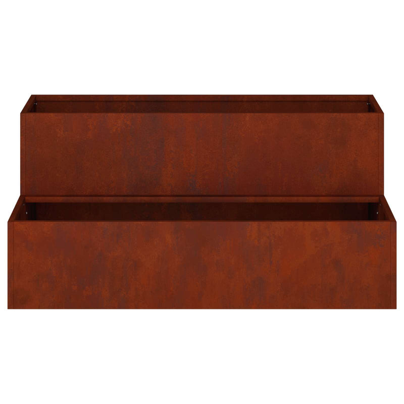 Load image into Gallery viewer, Vidaxl tuin bloempot roestig 100 x 60 x 45 cm cortenstaal
