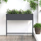 Vidaxl verhoogde tuin plantbak antraciet 100 x 26 x 82 cm staal