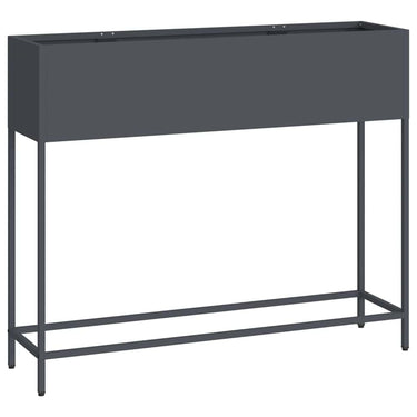 Vidaxl verhoogde tuin plantbak antraciet 100 x 26 x 82 cm staal