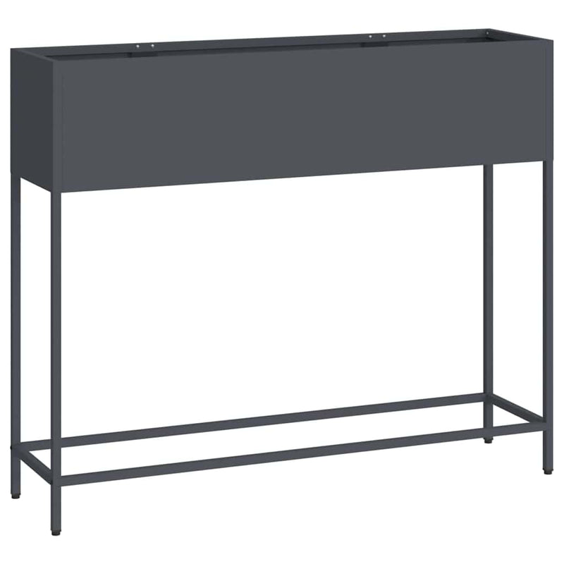 Load image into Gallery viewer, Vidaxl verhoogde tuin plantbak antraciet 100 x 26 x 82 cm staal
