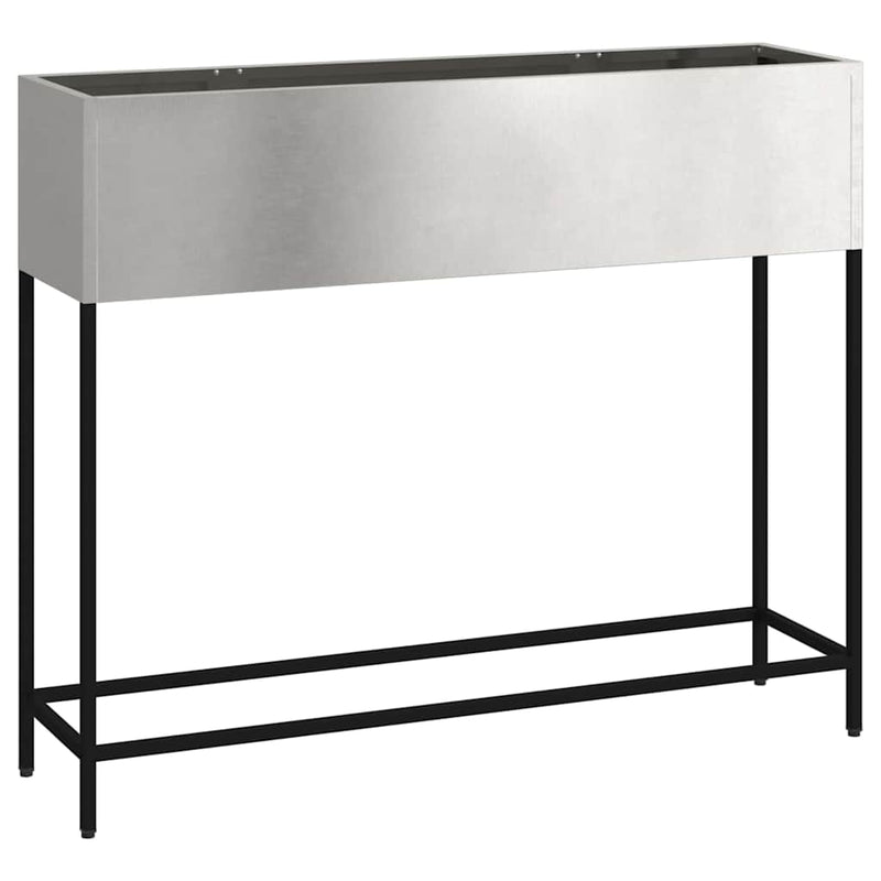 Load image into Gallery viewer, Vidaxl verhoogde tuin plantbak zilver 100 x 26 x 82 cm roestvrij staal
