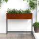 Vidaxl verhoogde tuin plantbak roestig 100 x 26 x 82 cm cortenstaal