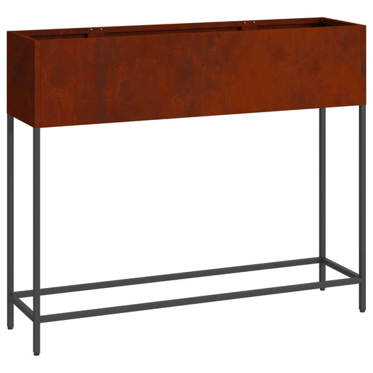 Vidaxl verhoogde tuin plantbak roestig 100 x 26 x 82 cm cortenstaal
