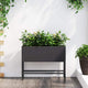 Vidaxl verhoogde tuin plantbak zwart 60 x 26 x 45 cm staal