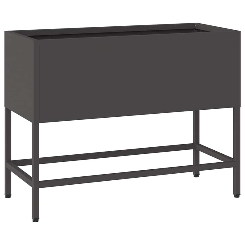 Load image into Gallery viewer, Vidaxl verhoogde tuin plantbak zwart 60 x 26 x 45 cm staal
