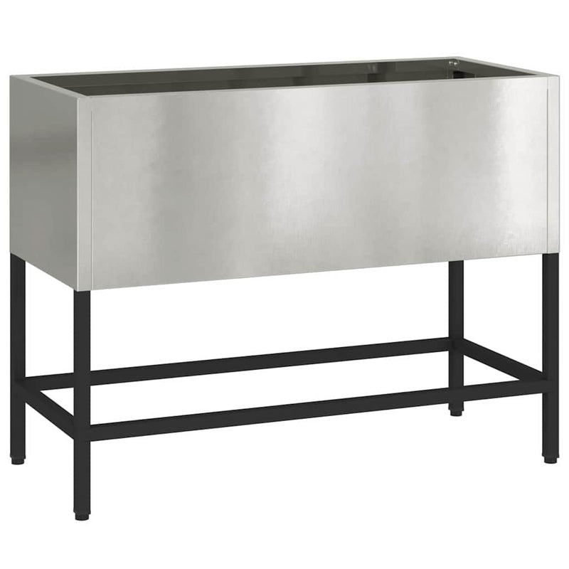 Load image into Gallery viewer, Vidaxl verhoogde tuin plantbak zilver 60 x 26 x 45 cm roestvrij staal

