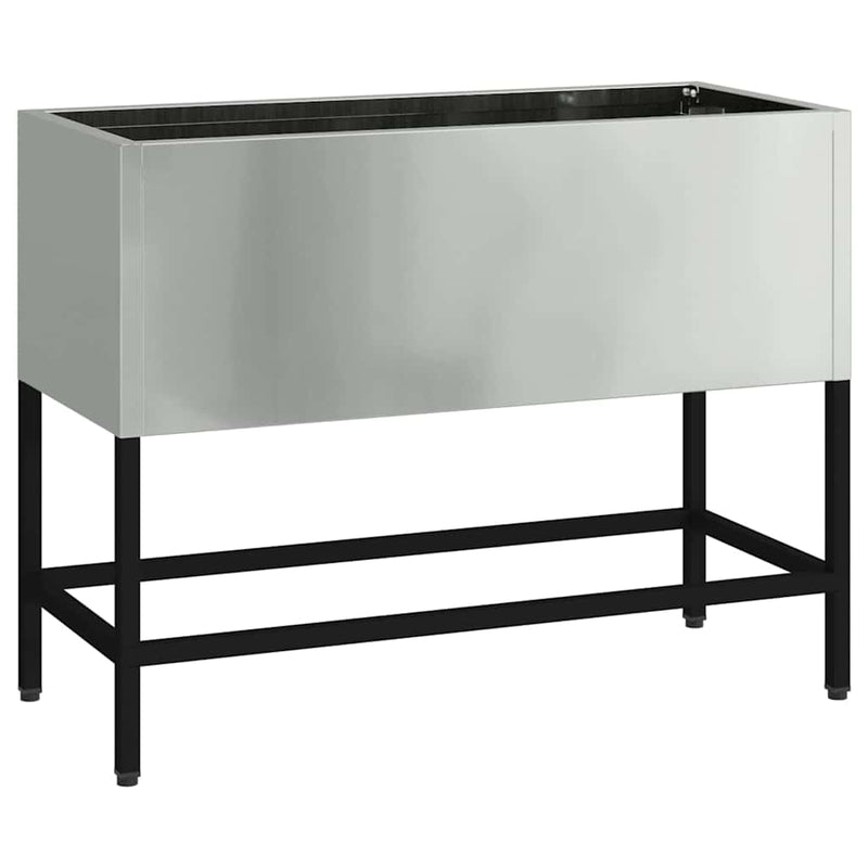 Load image into Gallery viewer, Vidaxl verhoogde tuin plantbak zilver 60 x 26 x 45 cm
