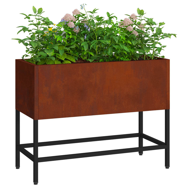 Load image into Gallery viewer, Vidaxl verhoogde tuin plantbak roestig 60 x 26 x 45 cm cortenstaal
