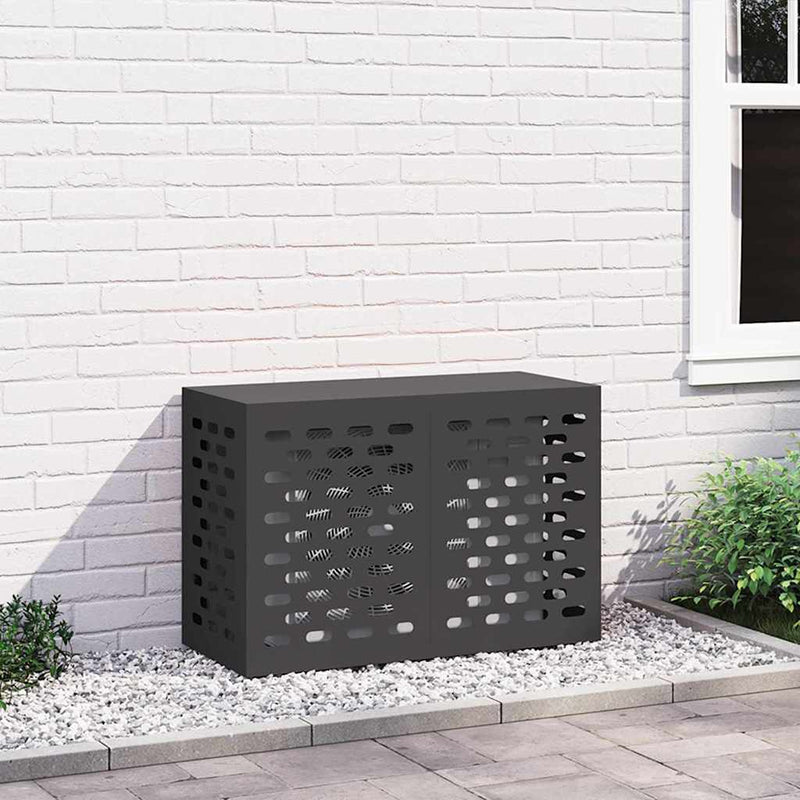 Load image into Gallery viewer, Vidaxl airconditioner hoes zwart 90 x 40 x 60 cm staal
