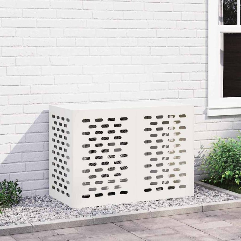 Load image into Gallery viewer, Vidaxl airconditioner hoes wit 100 x 50 x 70 cm staal
