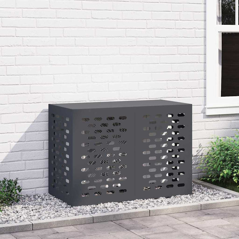 Load image into Gallery viewer, Vidaxl airconditioner hoes antraciet 100 x 50 x 70 cm staal
