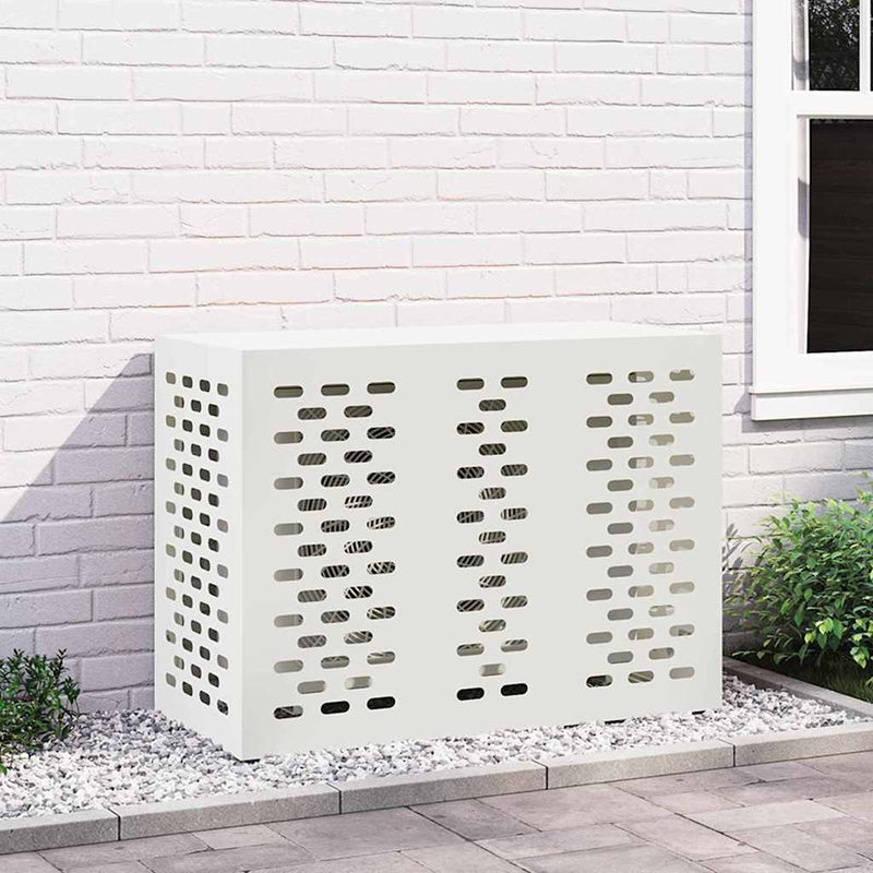 Load image into Gallery viewer, Vidaxl airconditioner hoes wit 110 x 50 x 80 cm staal
