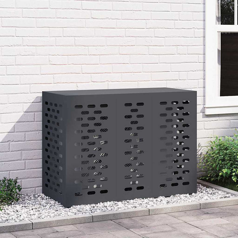 Load image into Gallery viewer, Vidaxl airconditioner hoes antraciet 110 x 50 x 80 cm staal
