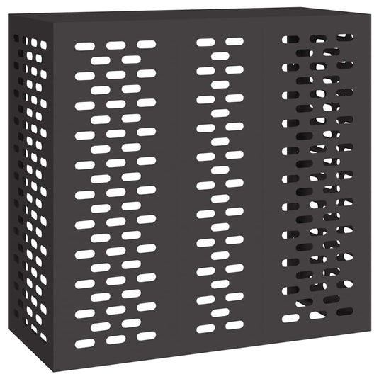Vidaxl airconditioner hoes zwart 110 x 50 x 105 cm staal