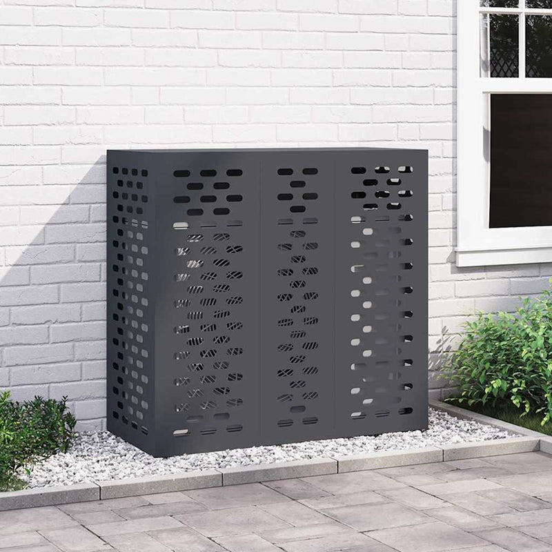 Load image into Gallery viewer, Vidaxl airconditioner hoes antraciet 110 x 50 x 105 cm staal
