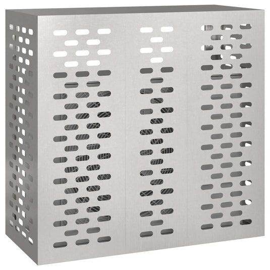 Vidaxl airconditioner hoes zilver 110 x 50 x 105 cm roestvrij staal