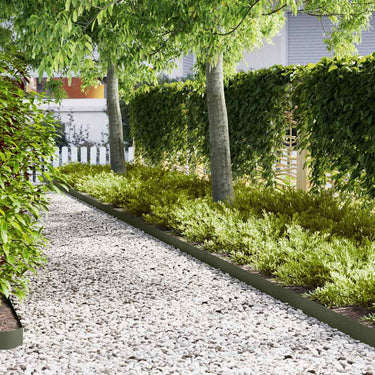 Vidaxl tuinrand 50 pcs olijf groen 100 x 0.05 x 20 cm