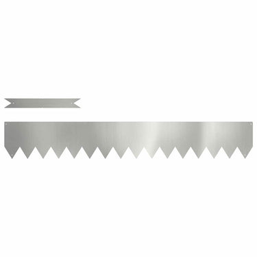 Vidaxl tuinrand 50 pcs zilver 100 x 0.05 x 20 cm gegalvaniseerd staal
