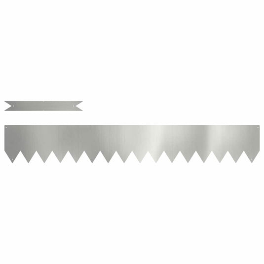 Vidaxl tuinrand 50 pcs zilver 100 x 0.05 x 20 cm gegalvaniseerd staal