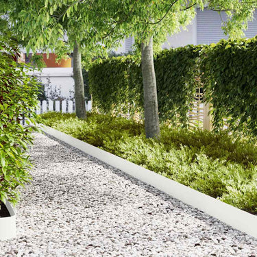 Vidaxl tuinrand 30 pcs wit 100 x 0.05 x 20 cm koudgewalst staal