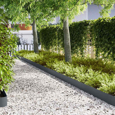 Vidaxl tuinrand 30 pcs antraciet 100 x 0.05 x 20 cm koudgewalst staal