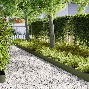 Vidaxl tuinrand 30 pcs olijf groen 100 x 0.05 x 20 cm