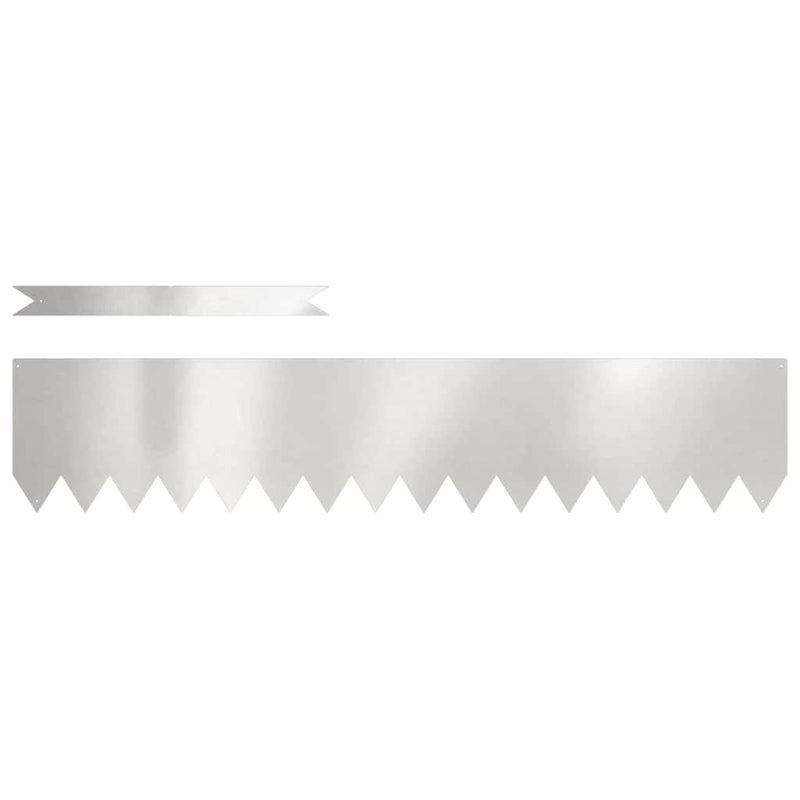 Load image into Gallery viewer, Vidaxl tuinrand 10 pcs zilver 100 x 0.05 x 20 cm roestvrij staal
