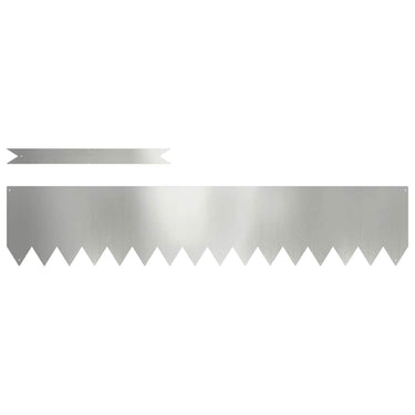 Vidaxl tuinrand 10 pcs zilver 100 x 0.05 x 20 cm gegalvaniseerd staal