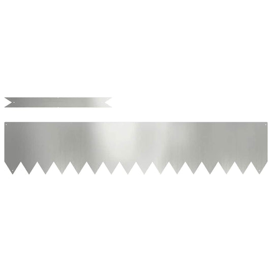 Vidaxl tuinrand 10 pcs zilver 100 x 0.05 x 20 cm gegalvaniseerd staal