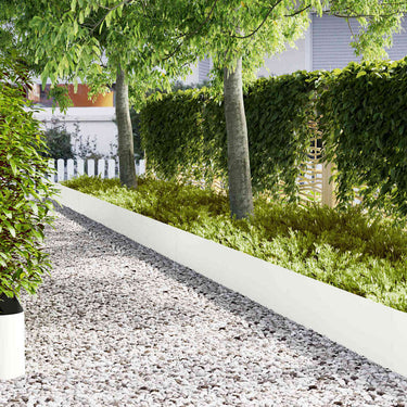 Vidaxl tuinrand 20 pcs wit 100 x 0.05 x 20 cm koudgewalst staal