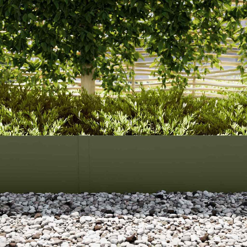 Load image into Gallery viewer, Vidaxl tuinrand 10 pcs olijf groen 100 x 0.05 x 20 cm
