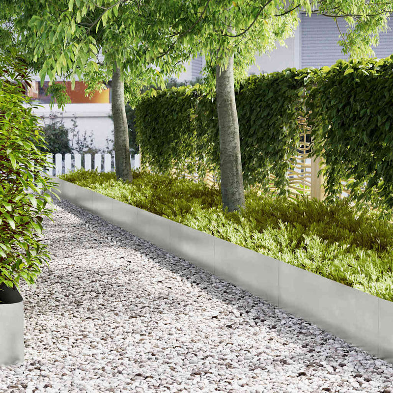 Load image into Gallery viewer, Vidaxl tuinrand 10 pcs zilver 100 x 0.05 x 20 cm roestvrij staal
