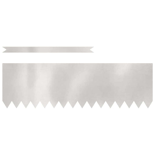 Vidaxl tuinrand 10 pcs zilver 100 x 0.05 x 20 cm roestvrij staal