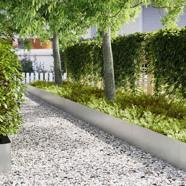Vidaxl tuinrand 20 pcs zilver 100 x 0.05 x 20 cm gegalvaniseerd staal