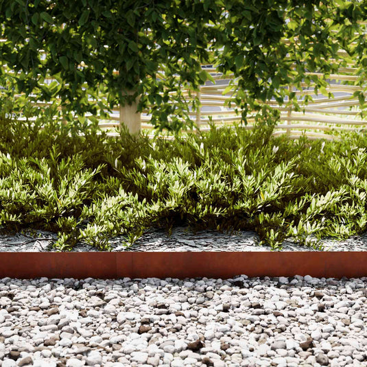 Vidaxl tuinrand 10 pcs bruin 100 x 0.05 x 20 cm cortenstaal