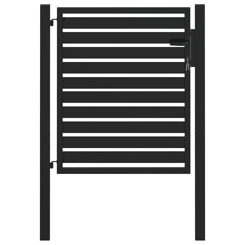Load image into Gallery viewer, Vidaxl tuinhek afsluitbaar 100x100 cm aluminium zwart
