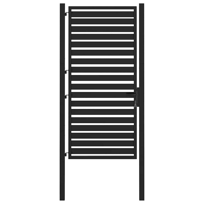 Load image into Gallery viewer, Vidaxl tuinhek afsluitbaar 100x180 cm aluminium zwart

