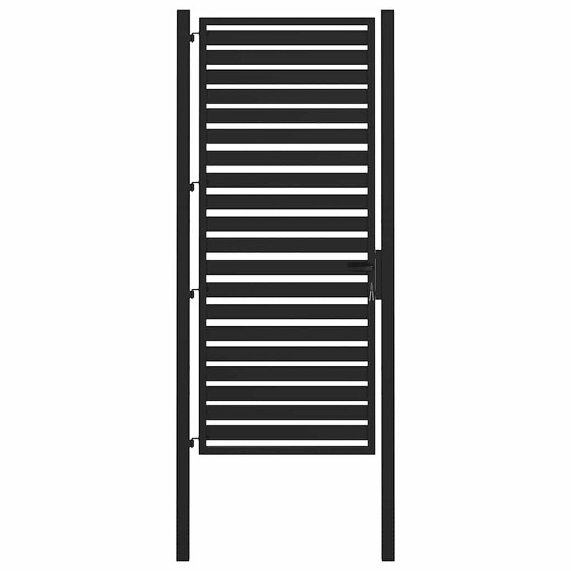 Load image into Gallery viewer, Vidaxl tuinhek afsluitbaar 100x200 cm aluminium zwart
