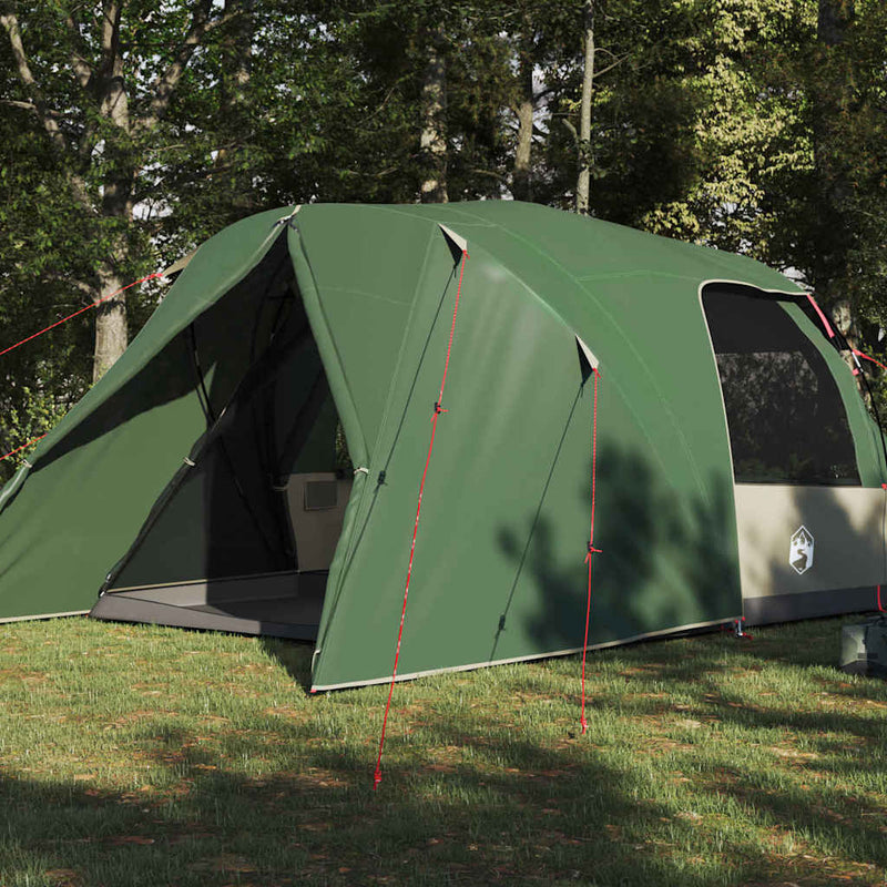 Load image into Gallery viewer, Vidaxl koepeltent met afneembare regenhoes groen 455 x 252 x 178 cm
