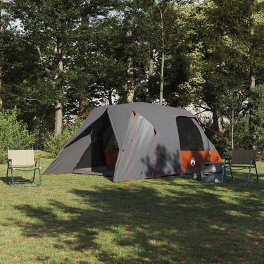 Vidaxl koepeltent met dak grijs en oranje 455 x 252 x 178 cm