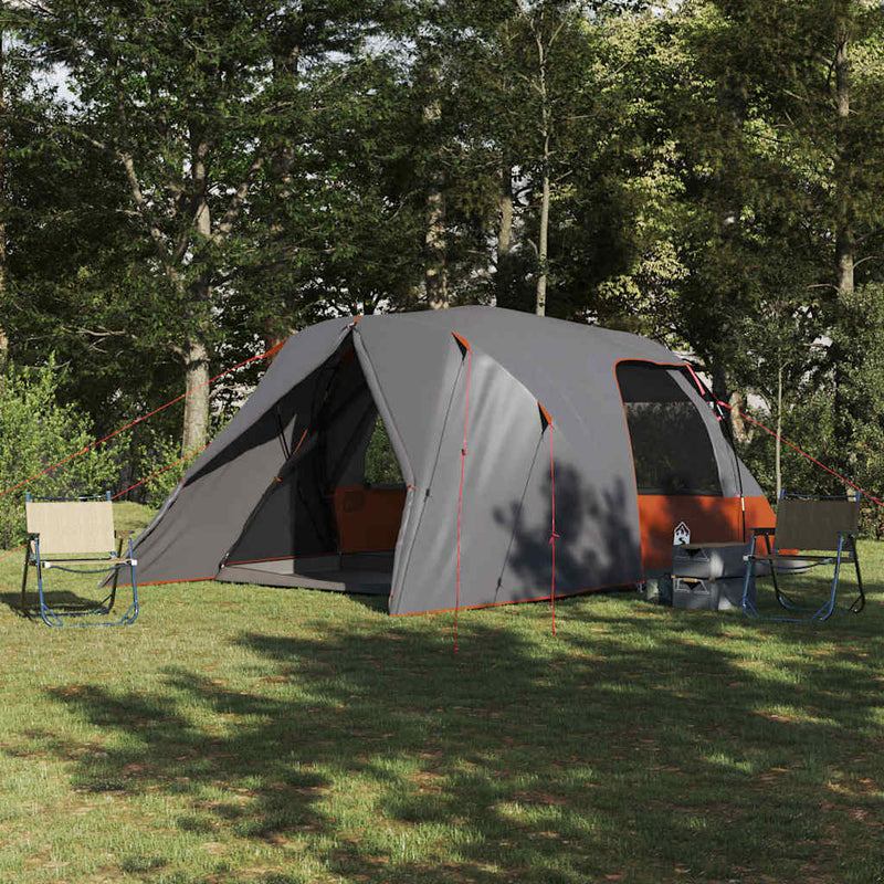 Load image into Gallery viewer, Vidaxl koepeltent met dak grijs en oranje 500 x 314 x 206 cm
