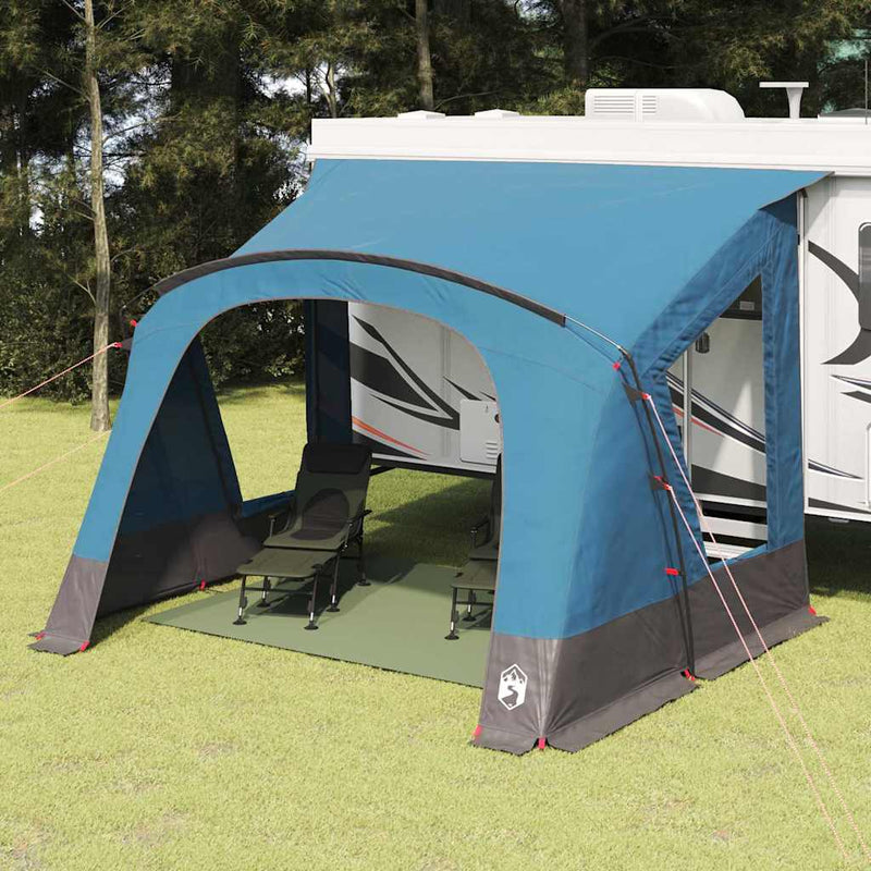 Load image into Gallery viewer, Vidaxl caravan tent met dak met opslag blauw 410 x 275 x 245 cm
