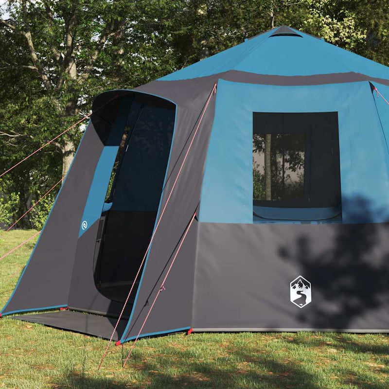 Load image into Gallery viewer, Vidaxl huisje tent met dak blauw en grijs 405 x 405 x 273 cm
