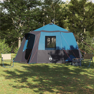 Vidaxl huisje tent met dak blauw en grijs 405 x 405 x 273 cm