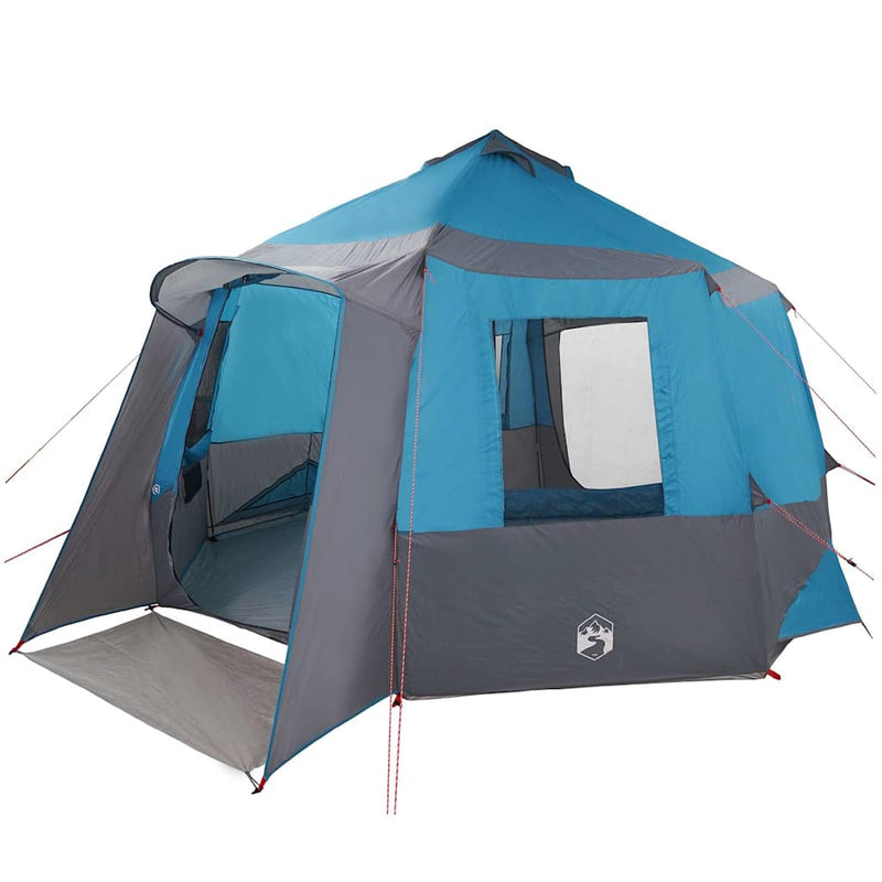 Load image into Gallery viewer, Vidaxl huisje tent met dak blauw en grijs 405 x 405 x 273 cm
