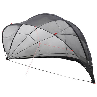 Vidaxl pooldome zwart 546 x 516 x 250 cm 185t polyester met pu-coating